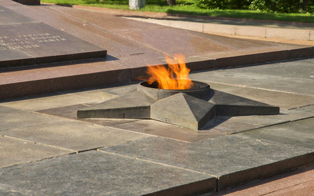 Eternal flame in Volgograd (former Stalingrad). Russiaのeditorial素材