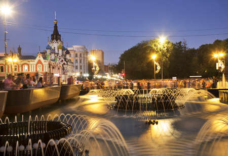 Fountain melody in Saratov. Russiaのeditorial素材
