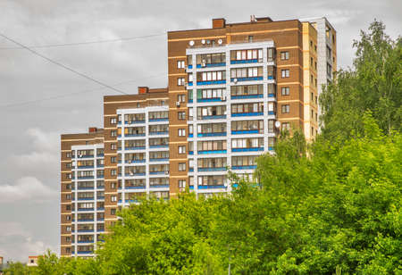View of modern district of Dubna. Russiaのeditorial素材