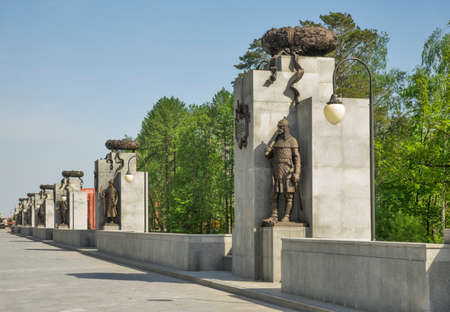 Federal military memorial cemetery in Mytishchi. Russiaのeditorial素材