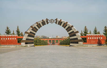 Federal military memorial cemetery in Mytishchi. Russiaのeditorial素材