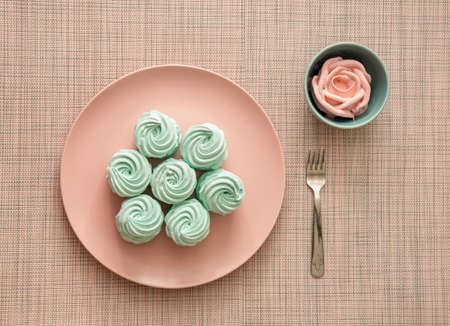 View of zefir at plate.の写真素材