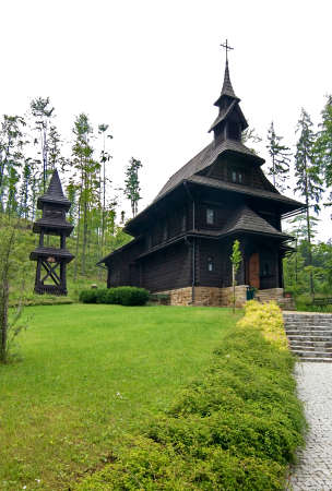 Chapel dedicated to St. Jadwiga Slaska in Wisla. Polandの写真素材