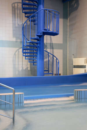 Pool complex Delfin in Ustrzyki Dolne. Polandのeditorial素材