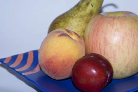 fruits on the dishesの写真素材