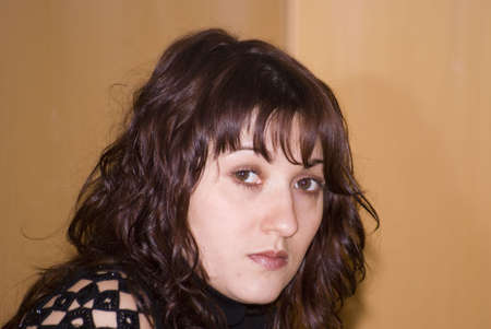 Young Russian Lady with brown hairの写真素材