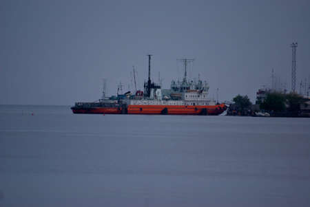 Dock in Azov sea in Taganrog