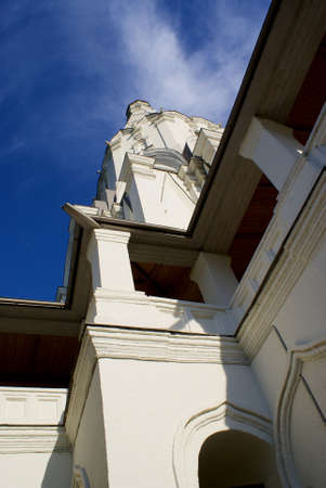 Old white Church in Kolomenscoe-park in  Moscow