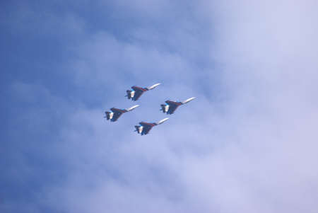 Russian Airplane in the Aviashowの写真素材