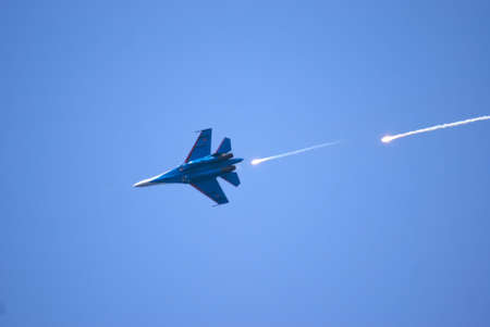 Russian Airplane in the Aviashowの写真素材