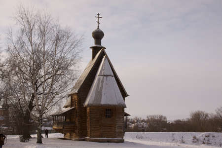 wood Orthodox Church in Russian Golden Ringの写真素材