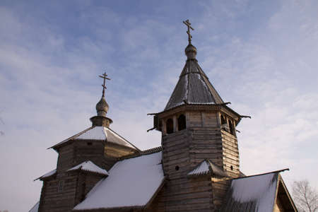 wood Orthodox Church in Russian Golden Ringの写真素材