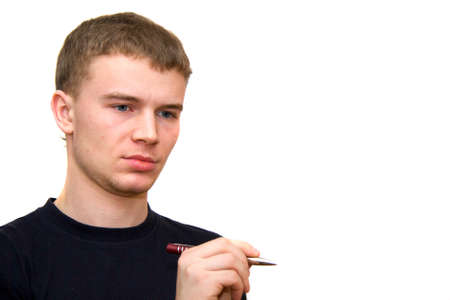 guy with penの写真素材