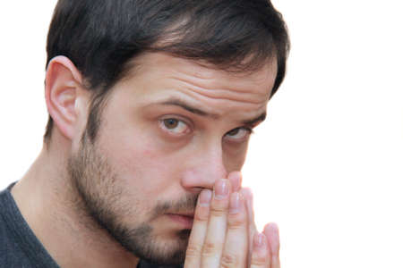 praying man face