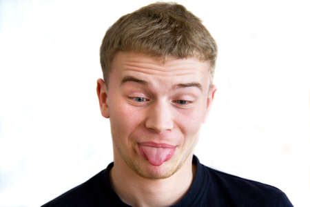 funny guy show tongue