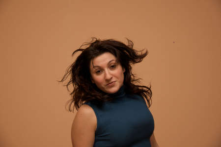 style brunette woman