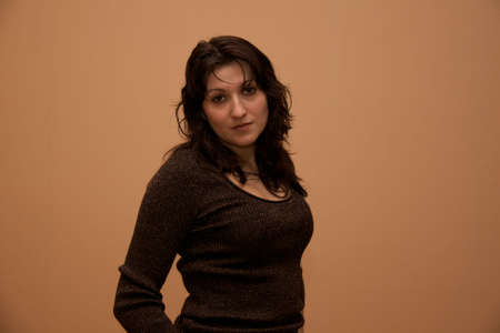 style brunette womanの写真素材