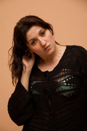 style brunette woman