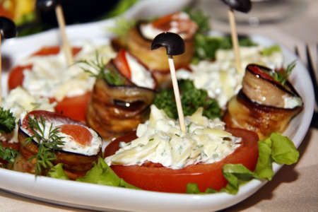 tomato and cheese saladの写真素材