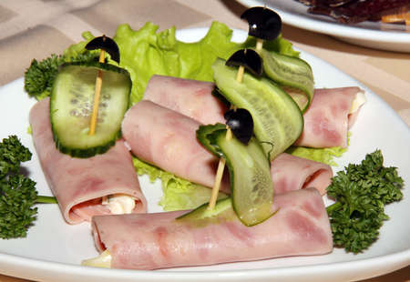 rolled hamの写真素材