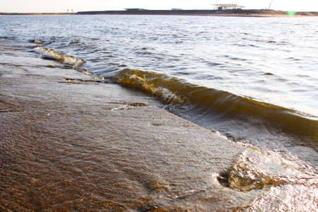 Sky, sail and water in the sea gulf の写真素材