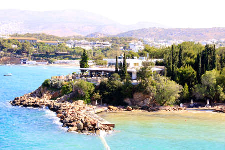 Beautiful sea coast in Greeceのeditorial素材