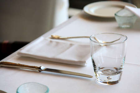 Restaurant table arrangementの写真素材