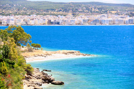 Beautiful sea coast in Greeceの写真素材