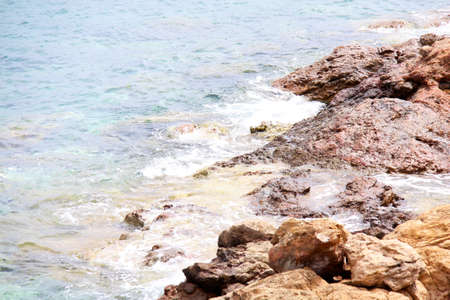 Waves on the Greek seashore Aegean sea