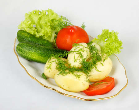 heap of vegetables isolated on white backgroundの写真素材