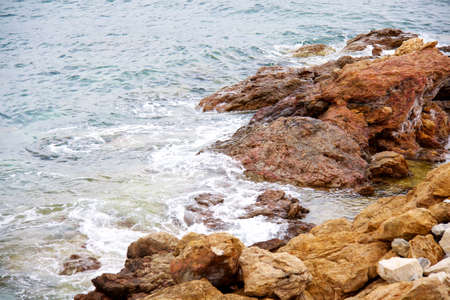 Waves on the Greek seashore Aegean sea