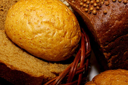assortment of baked bread