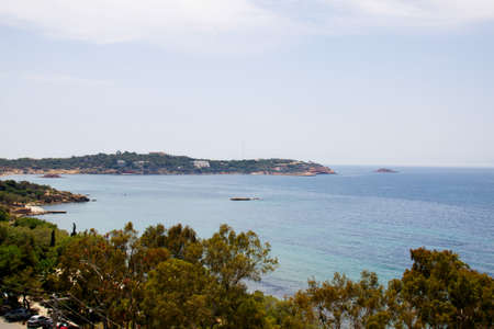 Beautiful sea coast in Greeceの写真素材