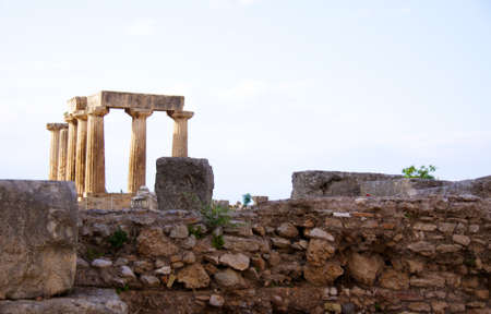 apollon temple in corinth Greeceの写真素材
