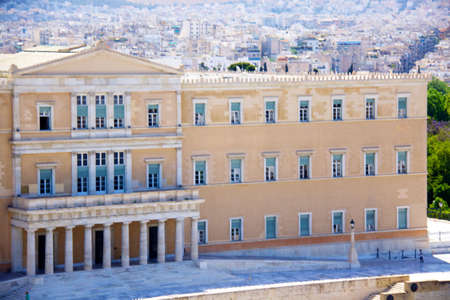 view of greek parliament exterior Atheneの写真素材