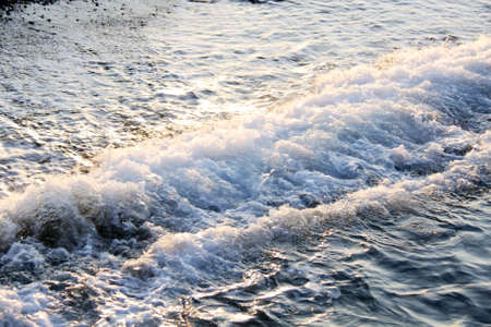 Wave on the sea in the morning - Mediterrenian sea