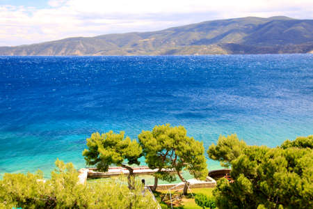 Beautiful sea coast in Greeceの写真素材