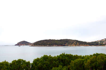 Beautiful sea coast in Greeceの写真素材