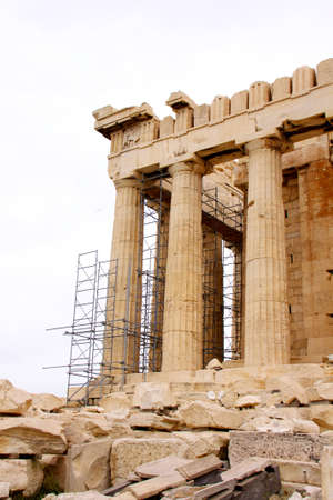 The Parthenon, in Athens Akropolis, Greece, EUの写真素材