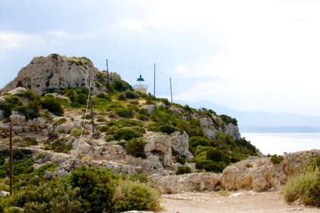 Beautiful sea coast in Greeceの写真素材