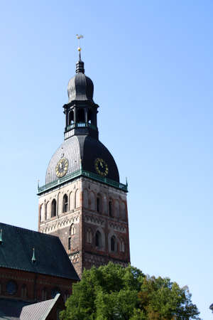 Aerial view of the old town (Riga, Latvia)の写真素材