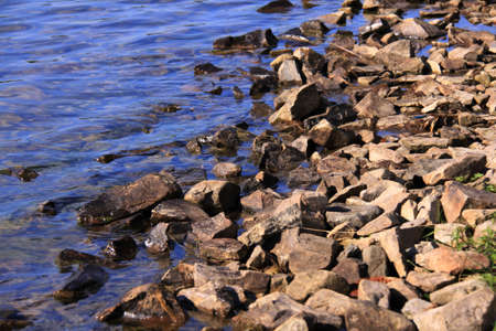 Summer landscape. Ural mountains river Russiaの写真素材
