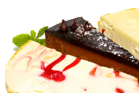 Dessert - Cheesecake with Green Mintの写真素材