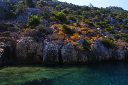 Rock and sea in Turkeyの写真素材