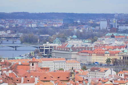 The View on the Prague's gothic Castle and Buildings Czhech, EUの写真素材