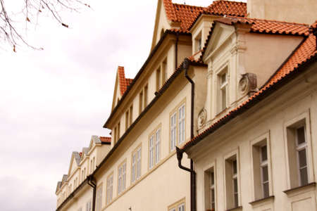 Old Prague city view - old buildingsの写真素材