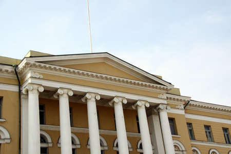 Helsinki. Senate Square and the building of Senate at sunset. Finland EUの写真素材