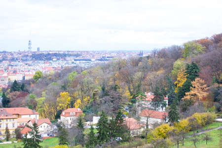 The View on the Prague's gothic Castle and Buildings Czhech, EUの写真素材
