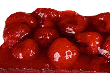 Raspberry cake on the white isolated