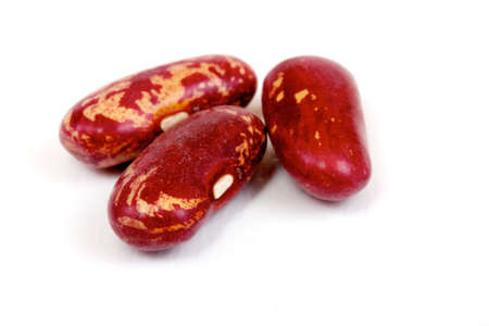 dried beans on white background